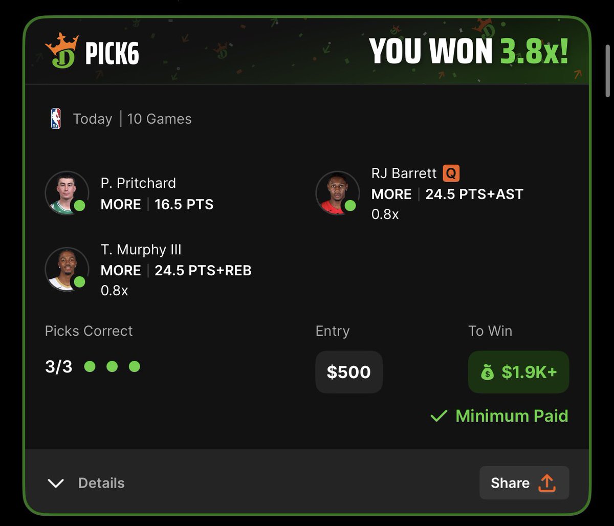 sLbxO1432's tweet image. #GamingCommision #FixItBigCat #BigCat4ThePeople #GamingLaw #ConsumerRights #Compliance #SportsBetting

You can’t DELETE winning entries after they have settled and NOT REFUND THE ENTRY MONEY!! @Pick6 @DraftKings @DKSportsbook @BarstoolBigCat