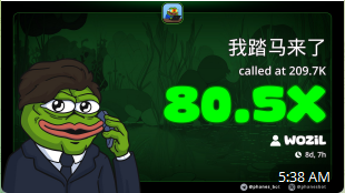 #我踏马来了I'm here!

called at $209k mkt cap, On my pv tg 

80.5x cook 

0xc51a9250795c0186a6fb4a7d20a90330651e4444