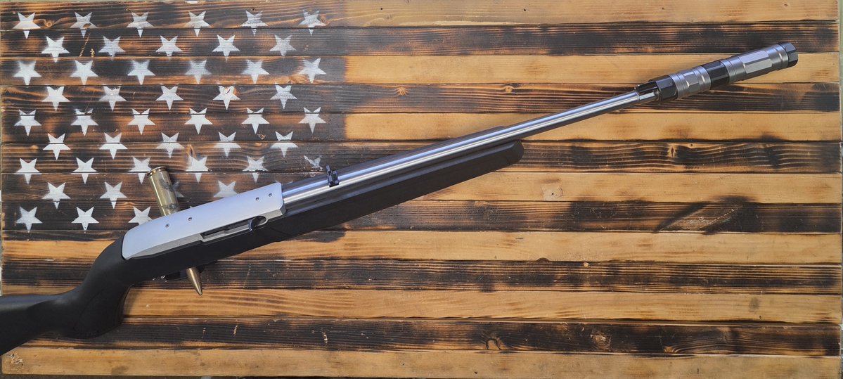 ArmedSources's tweet image. We can't decide which one looks better on the @Ruger_Firearms 10/22.
@silencerco Switchback .....or....
@_ASILENCER Anechoic 22 in raw titanium
What do YOU all think?