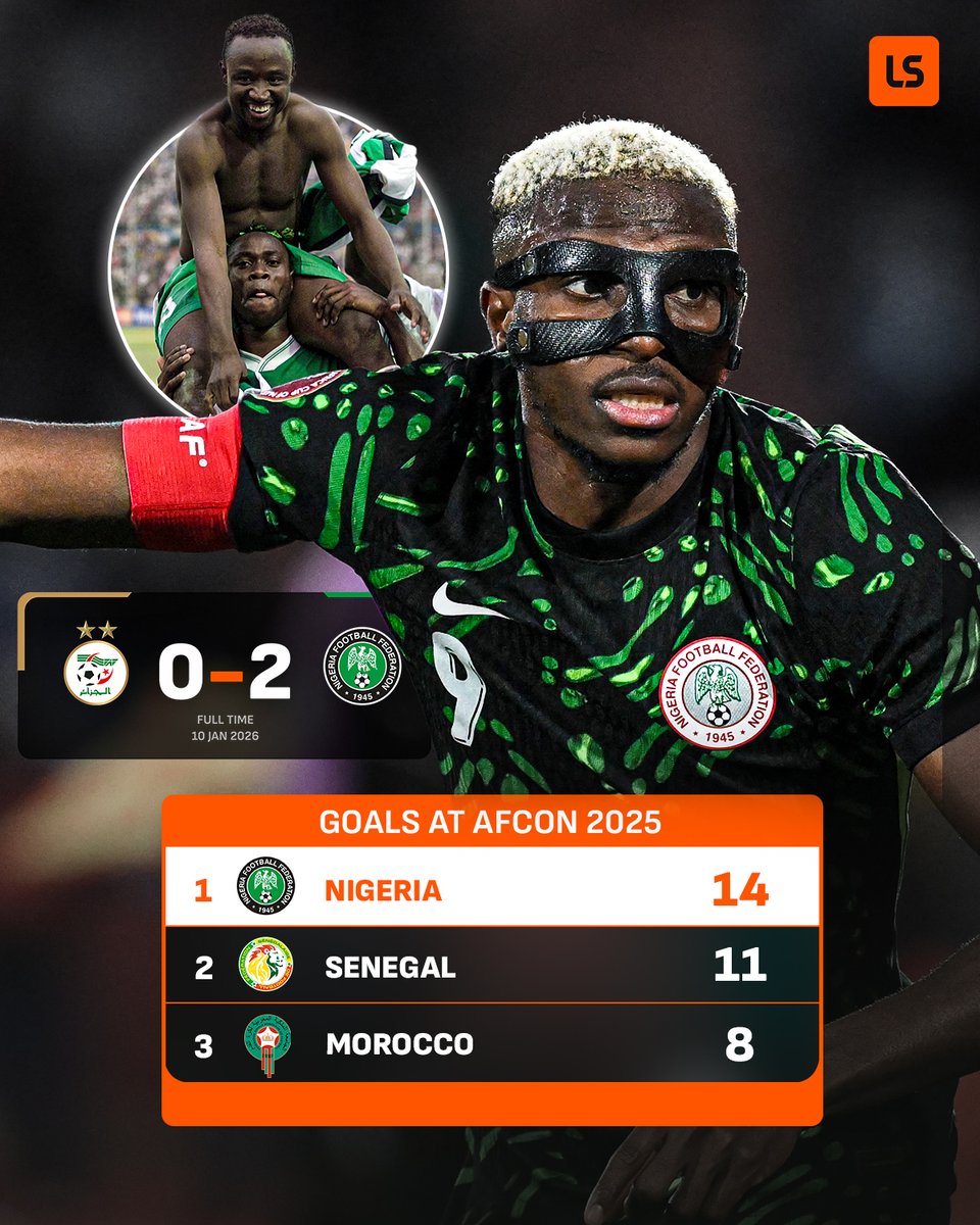 Nigeria are AFCON's top scorers 🇳🇬🥇

The Super Eagles beat their previous record of 12 goals when they were runners-up in 2000 🦅