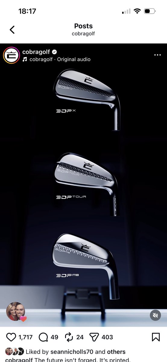 LukeSearleGolf's tweet image. 📣Coming to TTG in 2026📣 @cobragolf 3DP Irons 3️⃣D #Ready2Fit #Ready2Build ✅