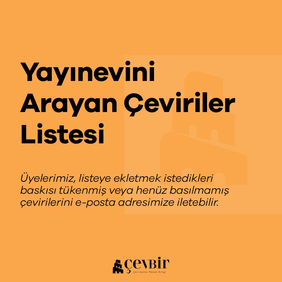 Çevirmenler Meslek Birliği tweet media