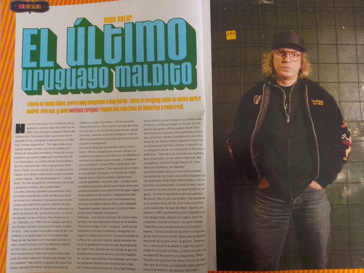 "El último uruguayo maldito", Andy Adler por Mariana Enríquez, Revista La Mano, enero de 2007.

#AndyAdler
#RockUruguayo
#Montevideo