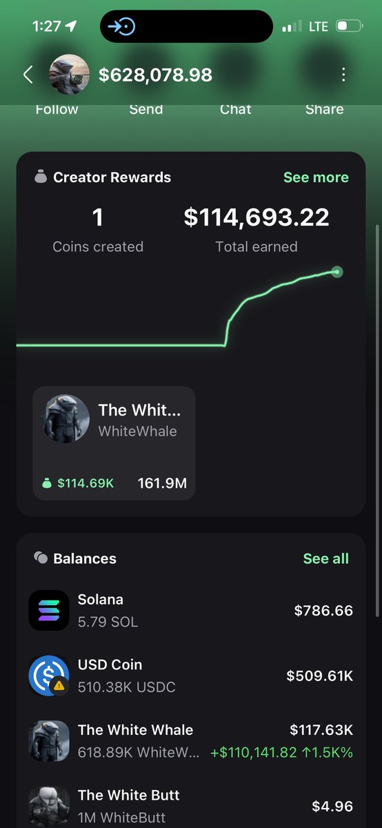 Over 500k USDC sitting in <a href="/TheWhiteWhaleV2/">𝗕𝗲𝗻𝗷𝗮𝗺𝗶𝗻 𝗖𝗼𝘄𝗲𝗻@𝗶𝗻𝘁𝗼𝗰𝗿𝘆𝗽𝘁𝗼𝘃</a> PumpFun account. Buybacks and creator fees buys non stop. Ya were easily going to $1B MC $WhiteWhale