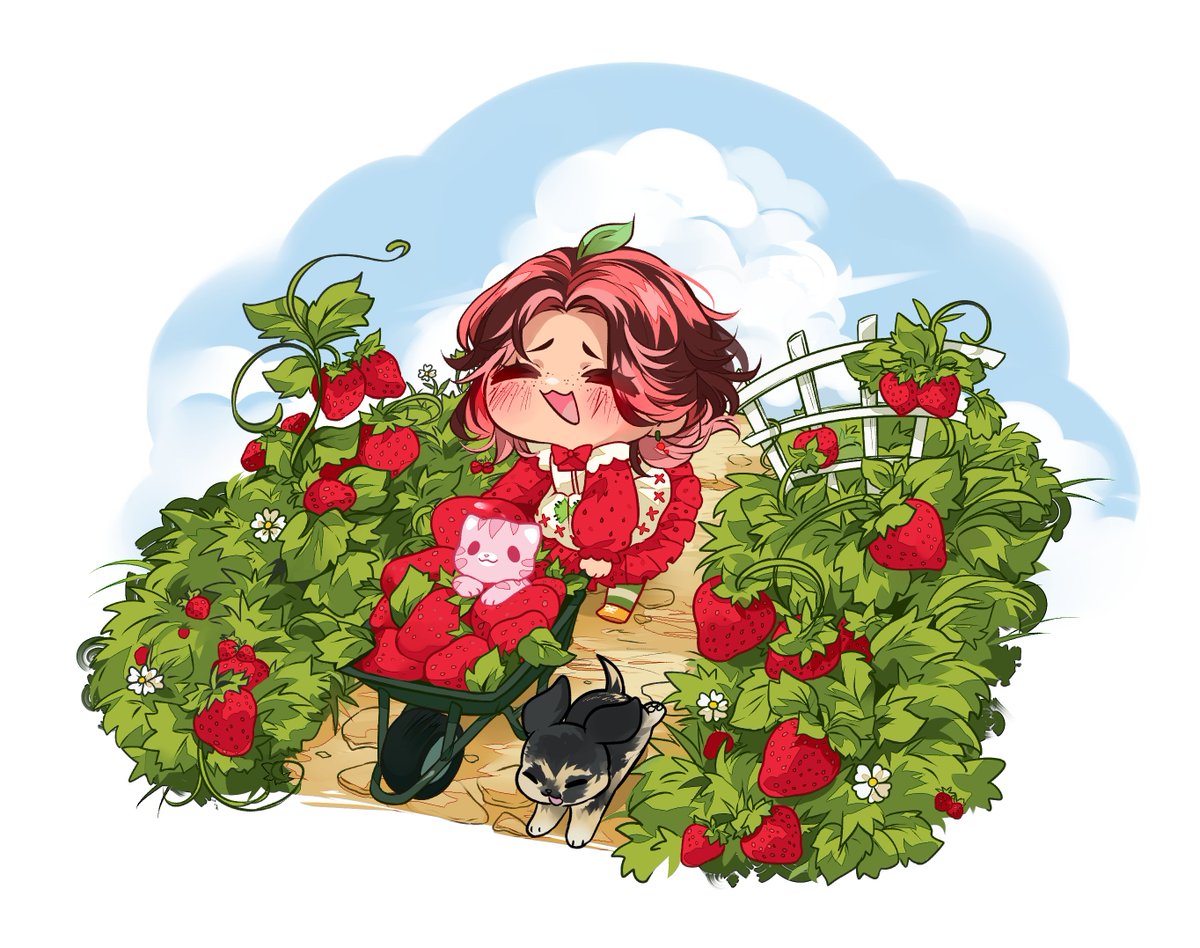 ˗ˋˏ LIVE ˎˊ˗ 

call me a farmer the way i be picking at you 😏
stardew valley relaxation before Valorant 
-
twitch.tv/pleasantstrawb…
🎨: @/Oniimely