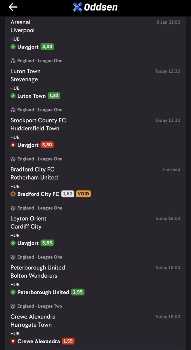 Potensiell gevinst på 16000. Hadde Stockport-kampen inne til 90+6 og Crewe-kampen til 90+3.