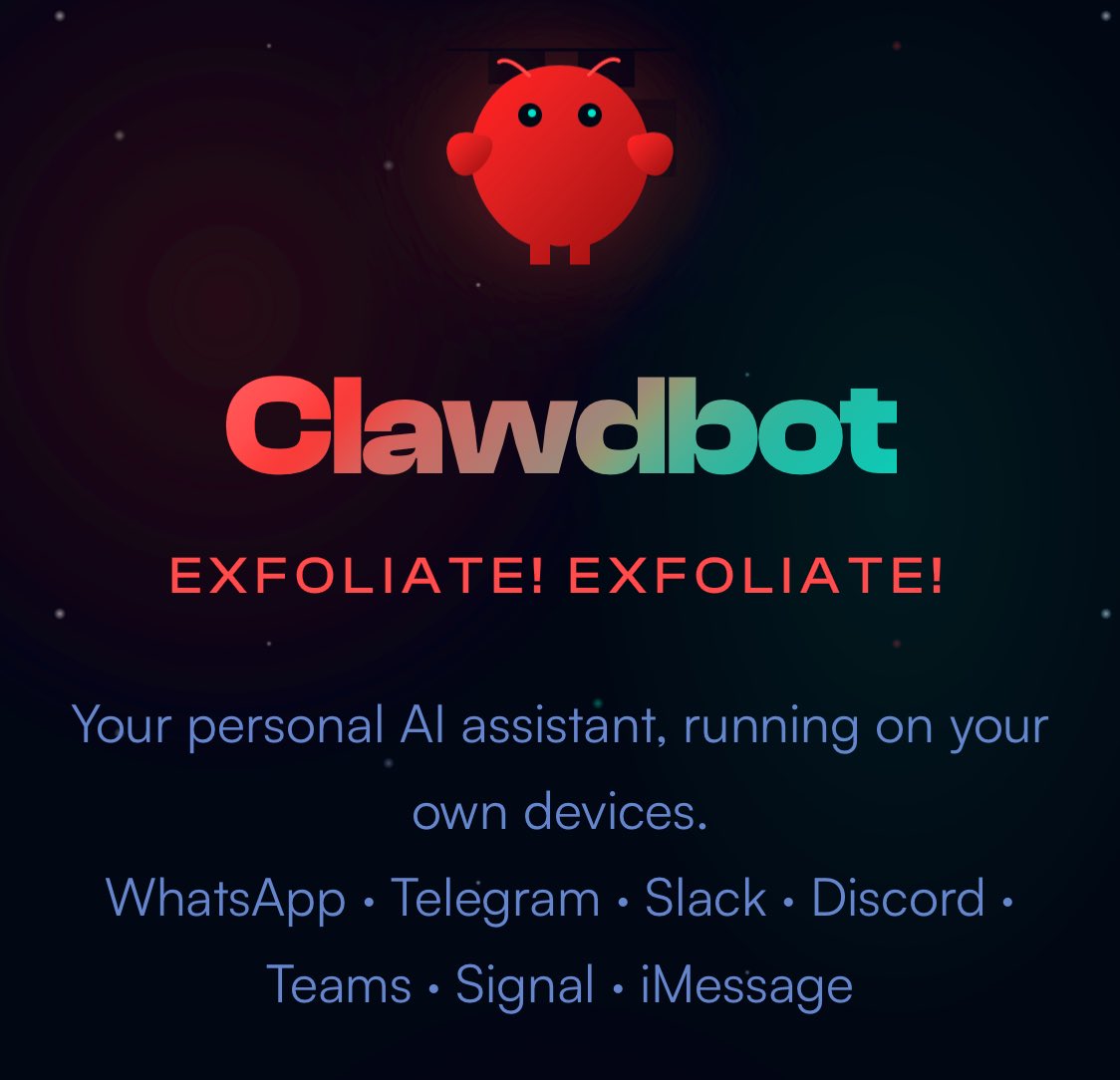 Clawdbot promo card