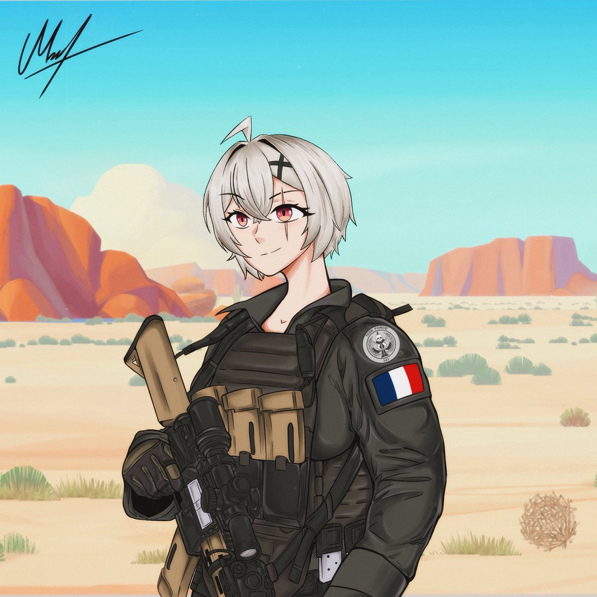 MarkitosArt's tweet image. Saruei in the elite squad Task Force 141 
#illustruei