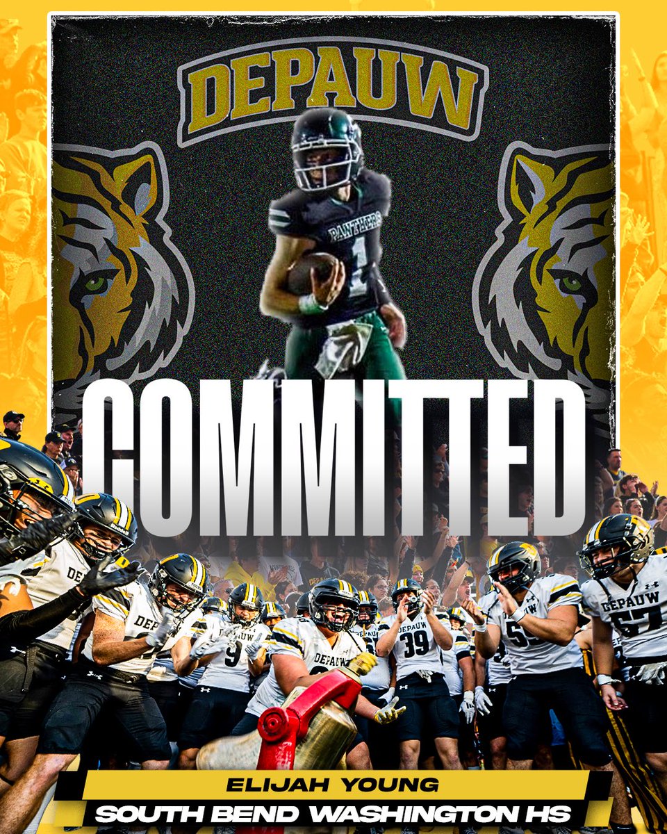 Elizman12's tweet image. I am excited to announce my commitment to @DePauwTigersFB ! Thank you to @qbdietz @CoachDHyatt and @MasonEspinosa1 for this opportunity! Especially thank you to @CoachJay1147 and @SBWashingtonHS for always believing in me!  Go Tigers 🐯! #Committed