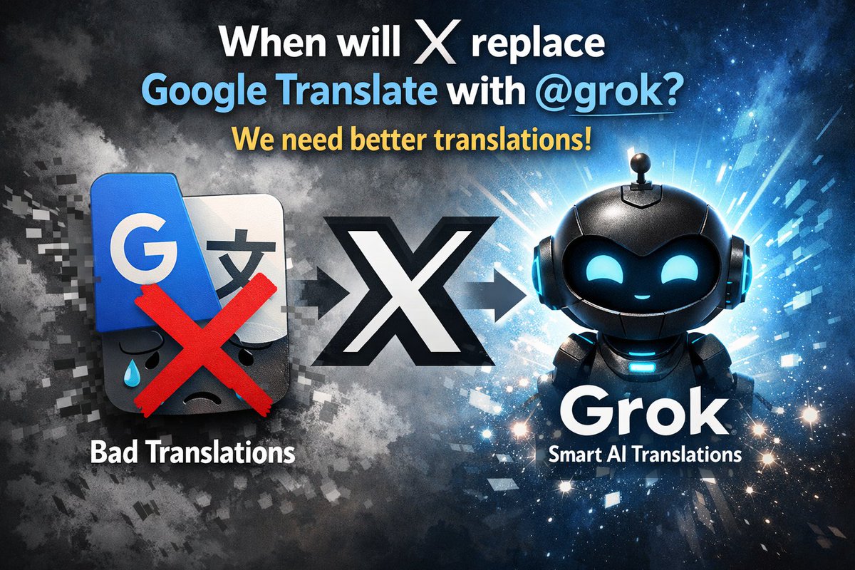 When will X actually replace Google Translate with <a href="/grok/">Grok</a> to deliver better translation quality? We heard some rumors about it around six months ago, but I'm not sure whether it's still in a phased release or undergoing A/B testing. I still see Google Translate as the only option