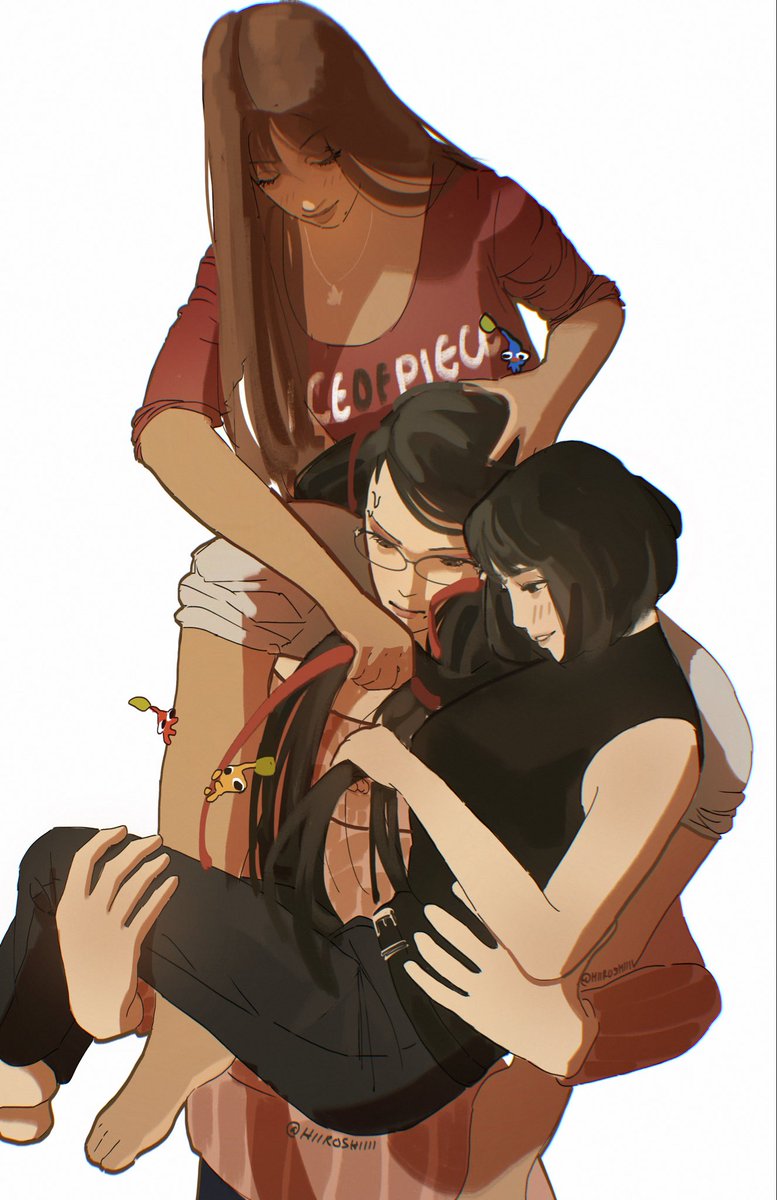 Hiiroshiiii's tweet image. Pink and yves braid bayonetta’s hair