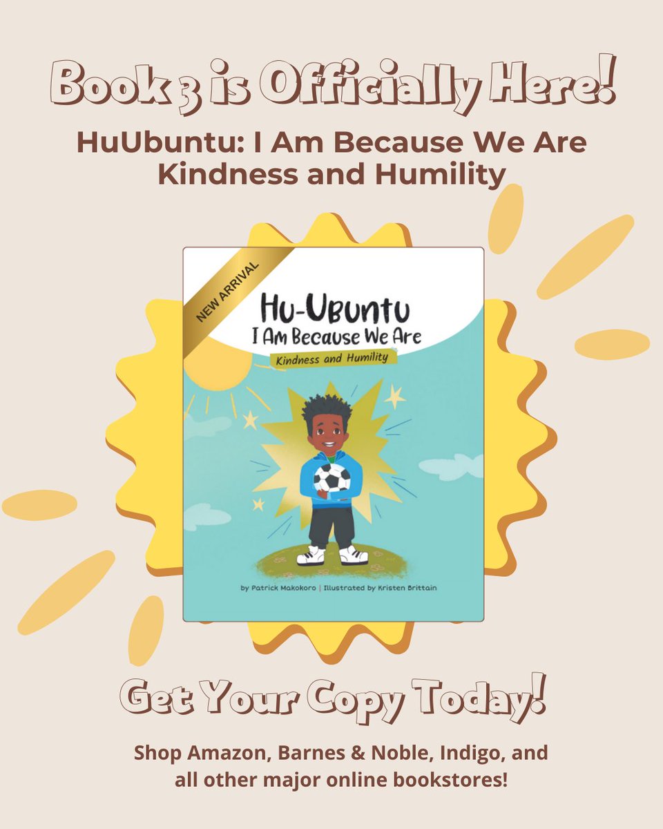 Today is the day! Book 3 of the HuUbuntu Children's Book Series is now available for order - HuUbuntu: I Am Because We Are - Kindness and Humility.

Get a copy for yourself, your kids or grandkids, classroom or give the whole set as the perfect booklovers gift!