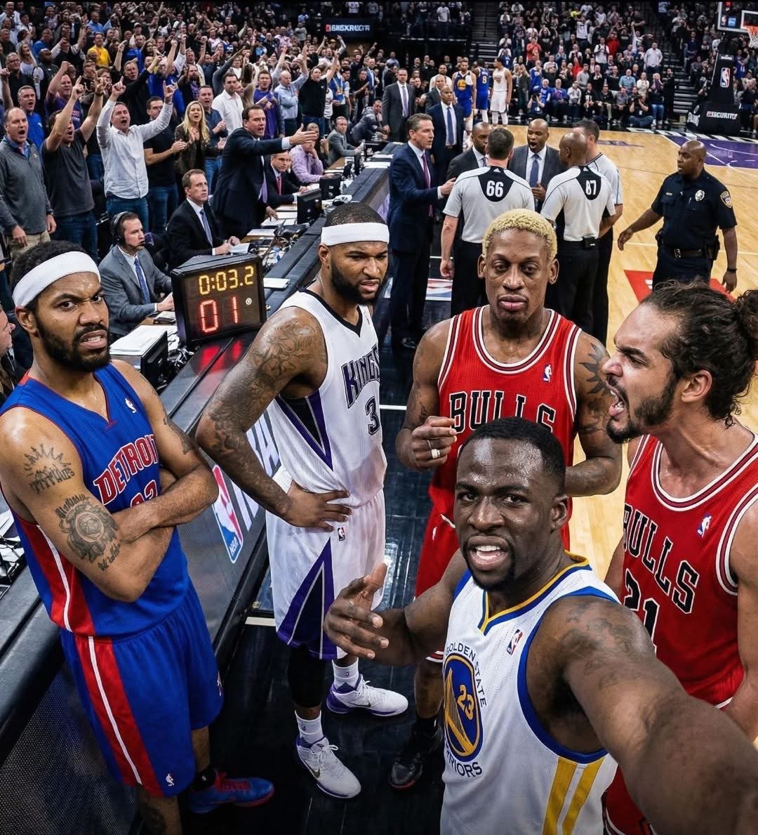 NBAMemes's tweet image. Who would be the first to be ejected out the game? 😂