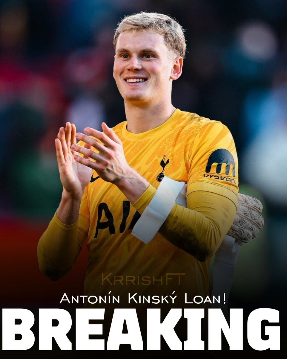 KrrishFT's tweet photo. 🚨 | BREAKING : ANTONIN KINSKY 🇨🇿 

Tottenham Hotspur have received loan enquiries from four clubs for Antonín Kinský in the last days for January! 🇨🇿🚨⚪️#THFC

Four important clubs, most notably West Ham United, have made contacts with Tottenham Hotspur to understand the availability to sign Antonín Kinský on a loan deal. 👀💥

Antonín Kinský is open to leaving Tottenham Hotspur on loan this month as he would love to get gametime instead of being a backup to Guglielmo Vicario. ✅️🇨🇿

Ligue 1 side Auxerre have already made an official proposal to Antonín Kinský and his camp, they want him as the No.1 Goalkeeper until the end of the season, and are ready to cover his wages. 🚨🤝🏻

However, Tottenham Hotspur have not made a decision yet. The club will make a decision regarding Kinský's future soon, likely in the next week. Important decision. 👀⌛️