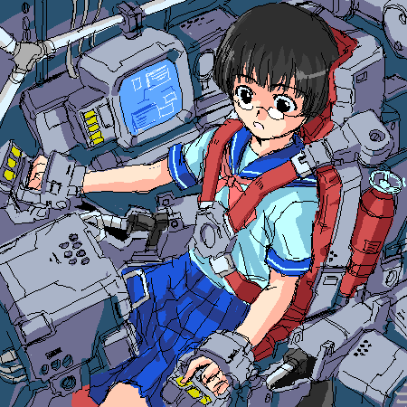 「ファンティアに投稿しました!「コックピットガール(セカンド:日記260110 昔」|柳瀬敬之：メカデザイナーのイラスト