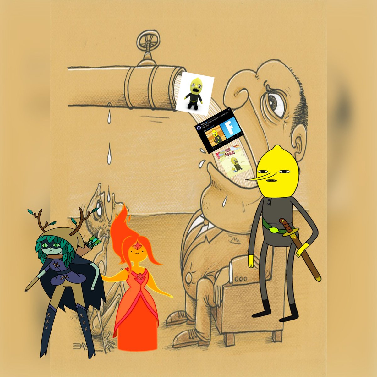 N1_KOO_fan's tweet image. His greed sickens me
#adventuretime #FionnaandCake #huntresswizard #lemongrab