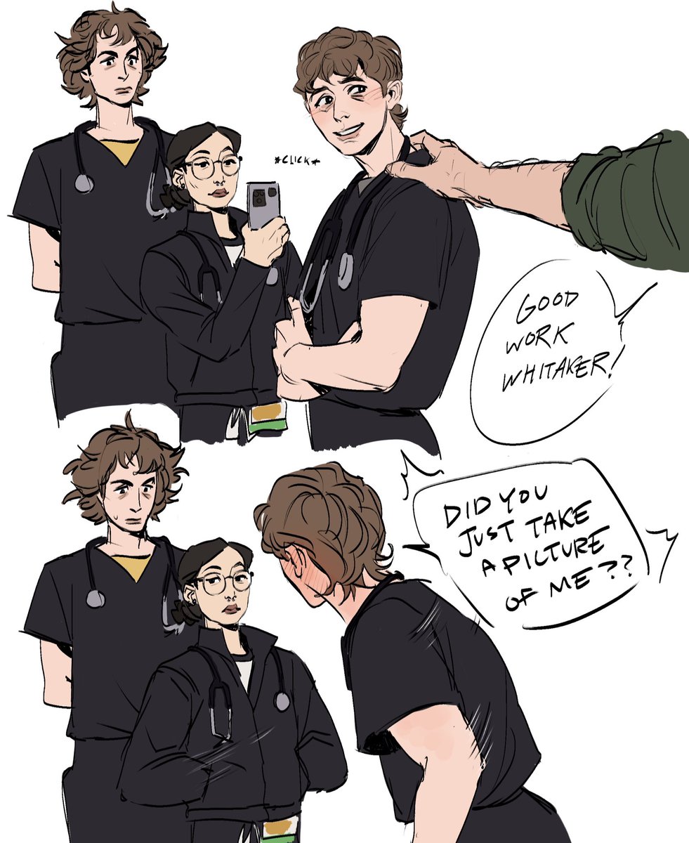 Koifee__'s tweet image. Whitakers’ allegiance caught in 4k 📸 #ThePitt #hucklerobby