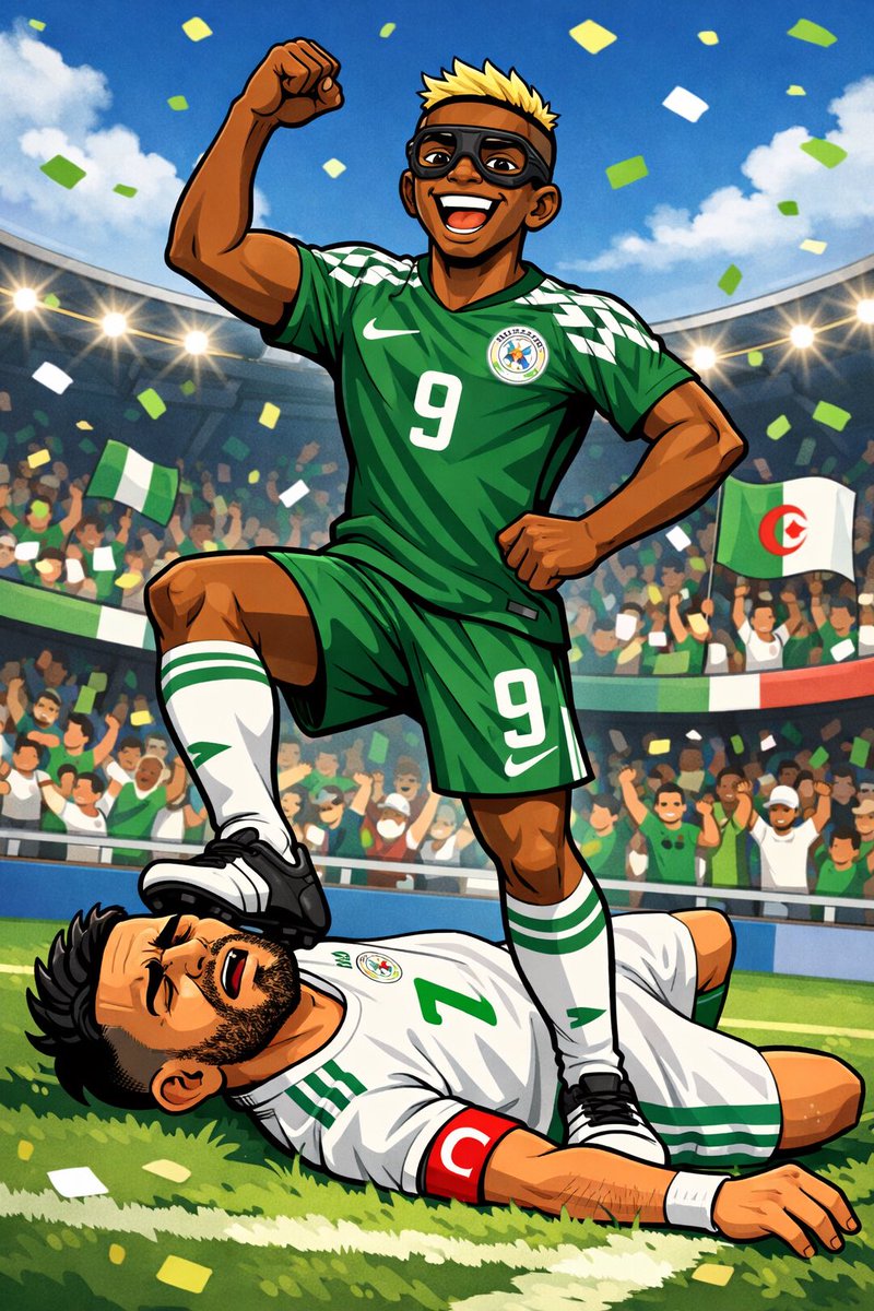 OffsideChat's tweet image. NIGERIA DEFEAT ALGERIA TO ADVANCE TO THE AFCON SEMIFINALS 🦅

#Nigeria #Algeria #SuperEagles #Fennecs #AFCON #Football #Africa #Osimhen #Adams