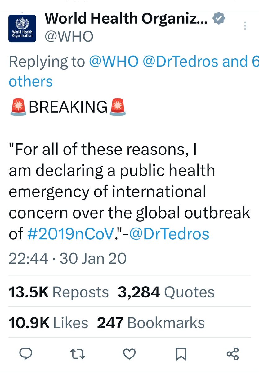 By 3/6/13, someone knew #COVID19 was making rehearsals. 6 years, 7 months, 17 days later, It's declared a global health pandemic. Someone please tell me something!
<a href="/WMutunga/">Dr Willy M Mutunga, Chief Justice, Kenya (2011-16)</a> <a href="/ahmednasirlaw/">Ahmednasir Abdullahi SC</a> <a href="/BillowKerrow/">FCPA Billow Kerrow</a> <a href="/wmnjoya/">#LandIsNotProperty Mwalimu Wandia</a> <a href="/DrRoselynAkombe/">Dr. Roselyn Akombe</a> <a href="/gathara/">gathara</a> <a href="/HManyora/">Herman Manyora</a> <a href="/WehliyeMohamed/">Mohamed Wehliye, MBS</a> <a href="/magwaz3/">The Government Critic 🇰🇪</a> <a href="/jumaf3/">Juma G 🇰🇪</a>