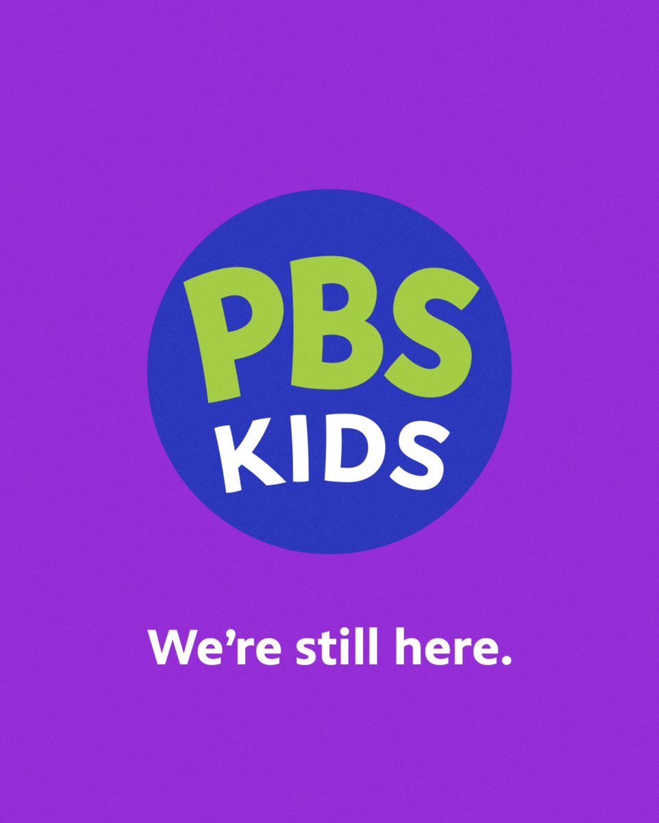 ToonHive's tweet image. PBS Kids says it is NOT shutting down following the closure of its longtime funder, CPB:

“We’re still here for you and your family.”
