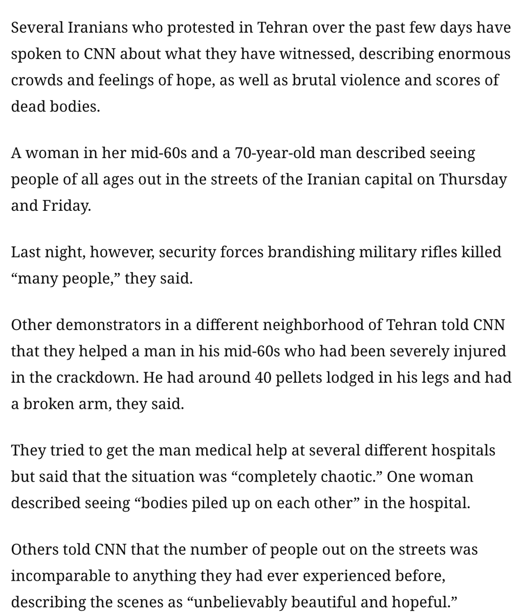 Faytuks's tweet photo. Situation described as "completely chaotic" at several different hospitals in Tehran, residents tell CNN. One woman has described seeing “bodies piled up on each other” in the hospital. https://t.co/qJ8cNoE7jz