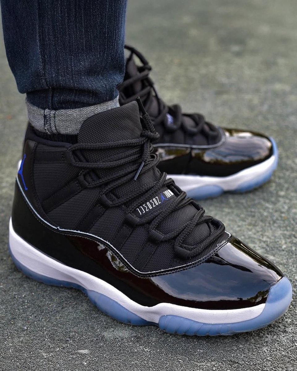space jam 11s on feet