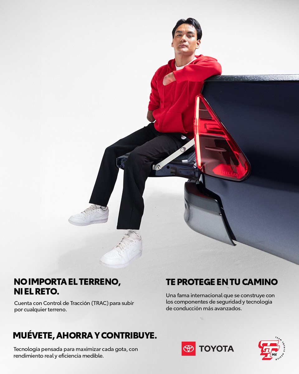 TeamToyotaMx's tweet photo. Seguridad y versatilidad, es lo que representa en cada movimiento la Hilux.​

#TeamToyotaMx #TTMX #InspiradosXElDeporte https://t.co/kWzpzu8ayg