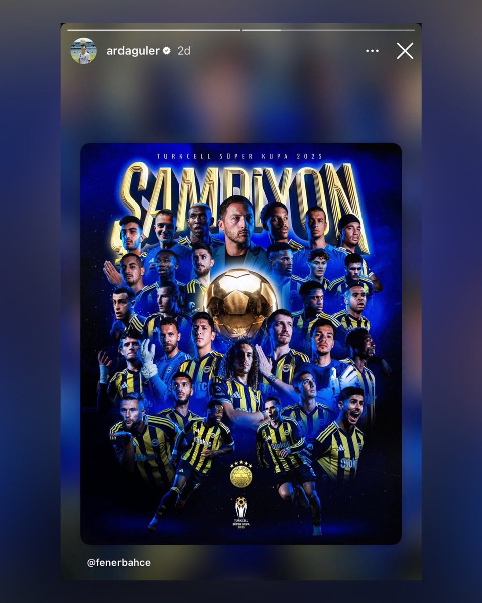 Arda Güler'in paylaşımı.