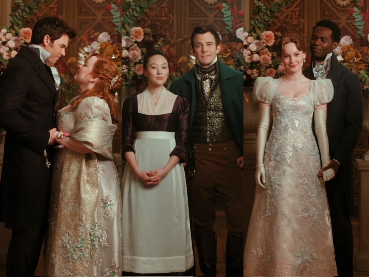 lovebridgerton's tweet image. todos os casais que teremos nessa temporada 🥺