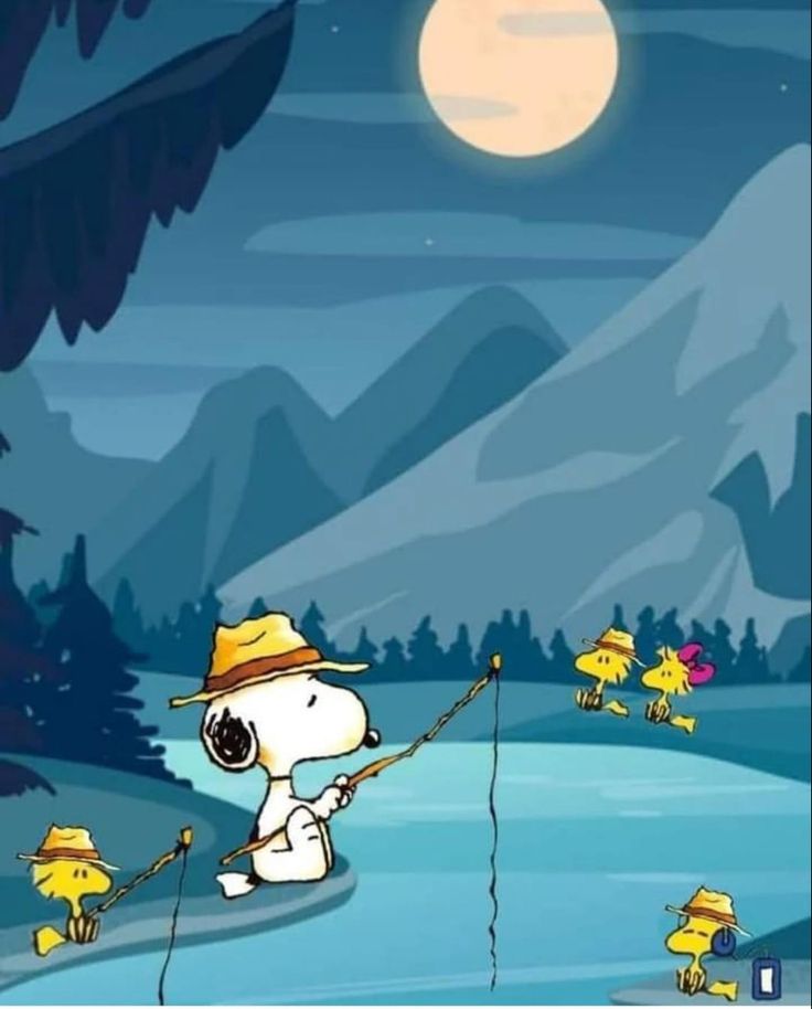 Snoopy fishing 🎣