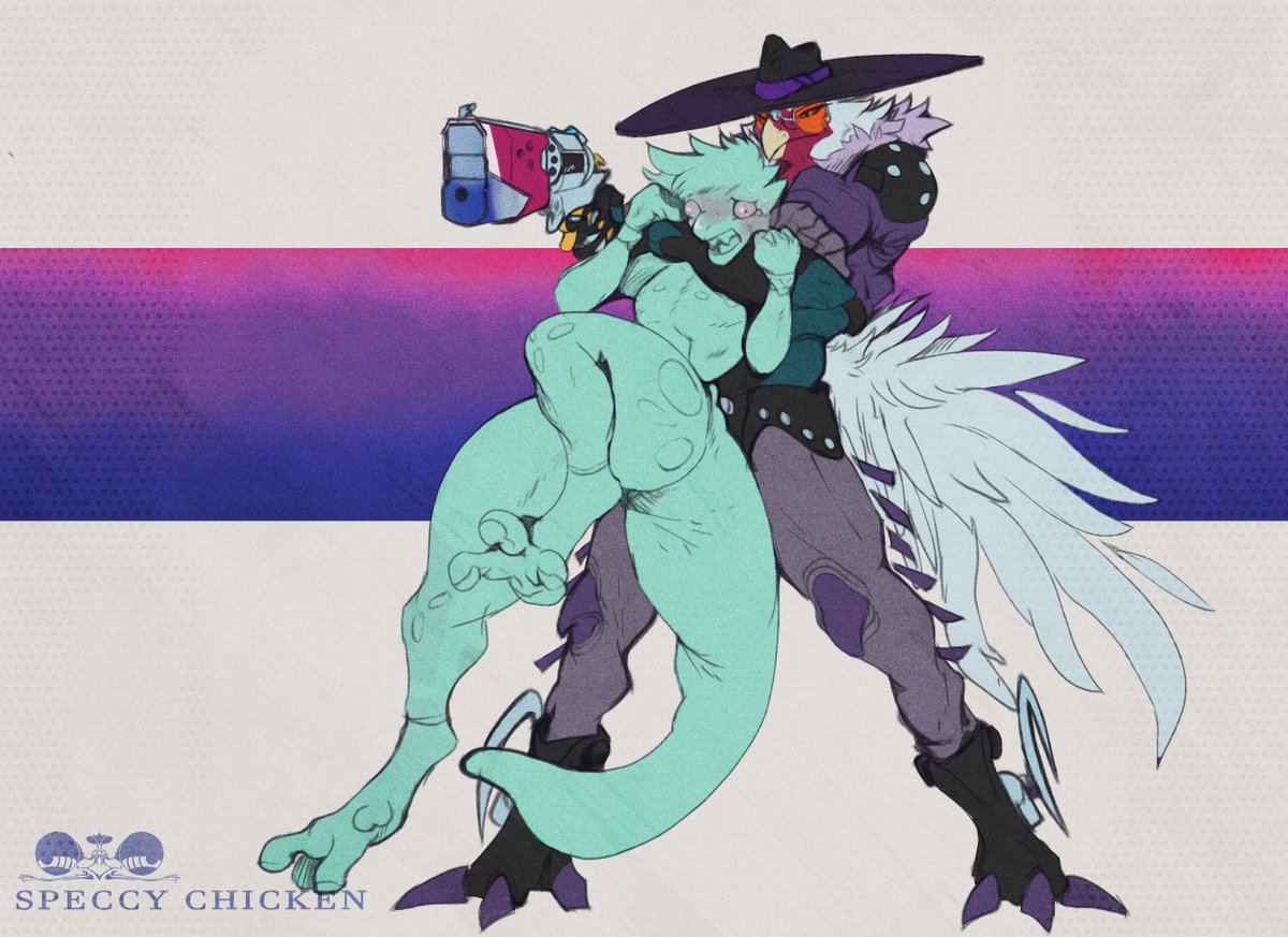 SpeccyChicken's tweet image. YCH idea: Speccy putting you in a chokehold and using you as a hostage