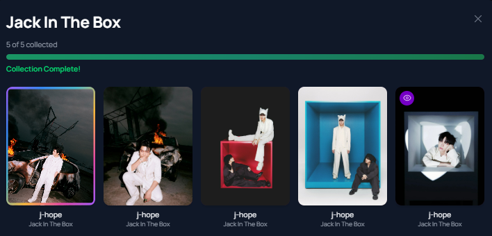 ParkLY23's tweet photo. I finally completed the #jitb pc set! 😭 https://t.co/w44r5nGpfA