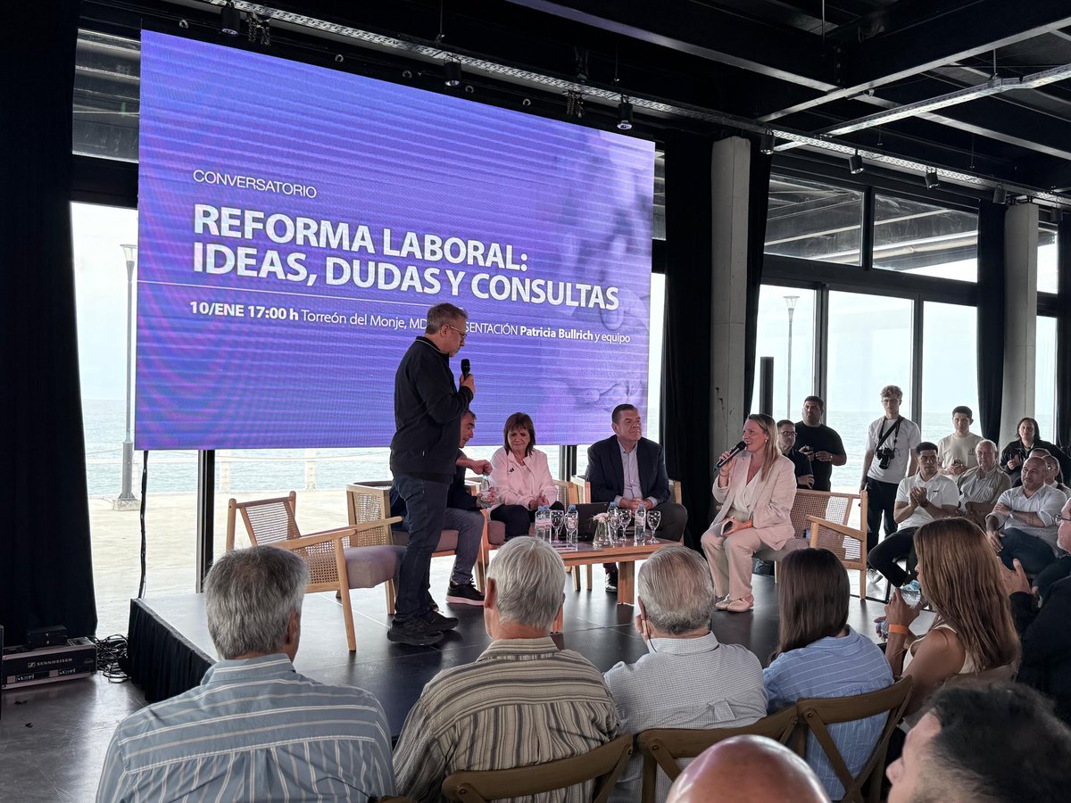 CeciMartinezMDP's tweet image. “La política debe ponerse al servicio de quienes generan riqueza, no al revés.”

Hoy acompañe a @PatoBullrich en el panel sobre reforma laboral en el Torreón del Monje. En la Argentina de @JMilei , la transformación empieza cuando escuchamos a quienes dan trabajo y modernizamos…