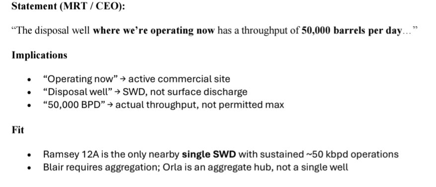 CEOs comments, regulatory filings, operational data, transcripts, and maps soeculate Site #1: Ramsey 12A (NGL Energy Partners) as LibertyStream's first commercial site, with Site #2: Orla as the adjacent scale-up hub. No other combination fits the flow, geography, permitting, and