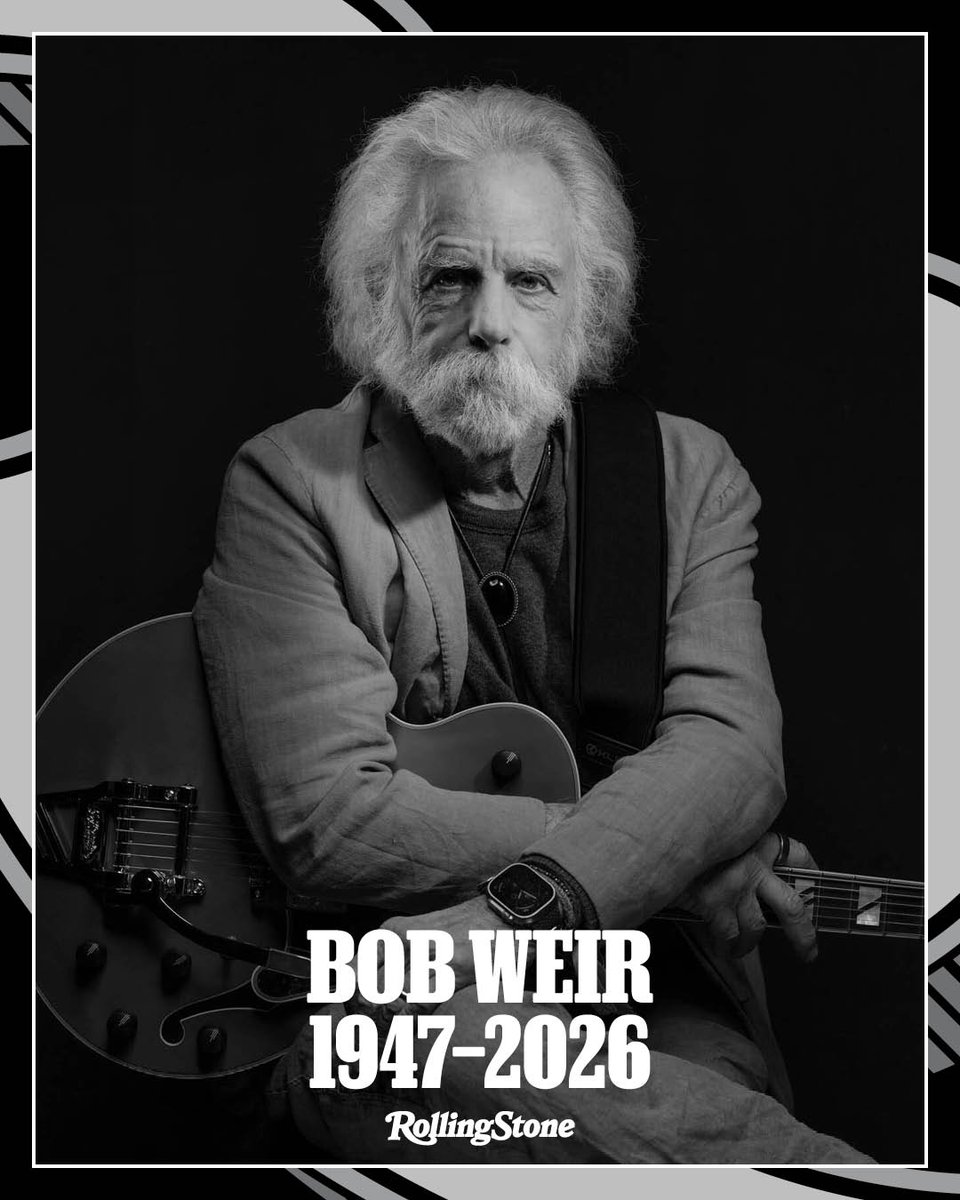 "It is with profound sadness that we share the passing of Bobby Weir. He transitioned peacefully,...