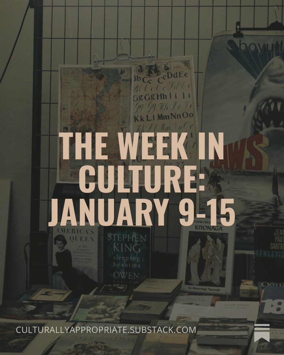 In the “The Week in Culture,” Bradley Cooper makes a divorce dramedy, a chimp goes apeshit on Gen Z, M.L. Rio proves her latest novel is required reading, and Swedish pop takes over the new year. open.substack.com/pub/culturally…
