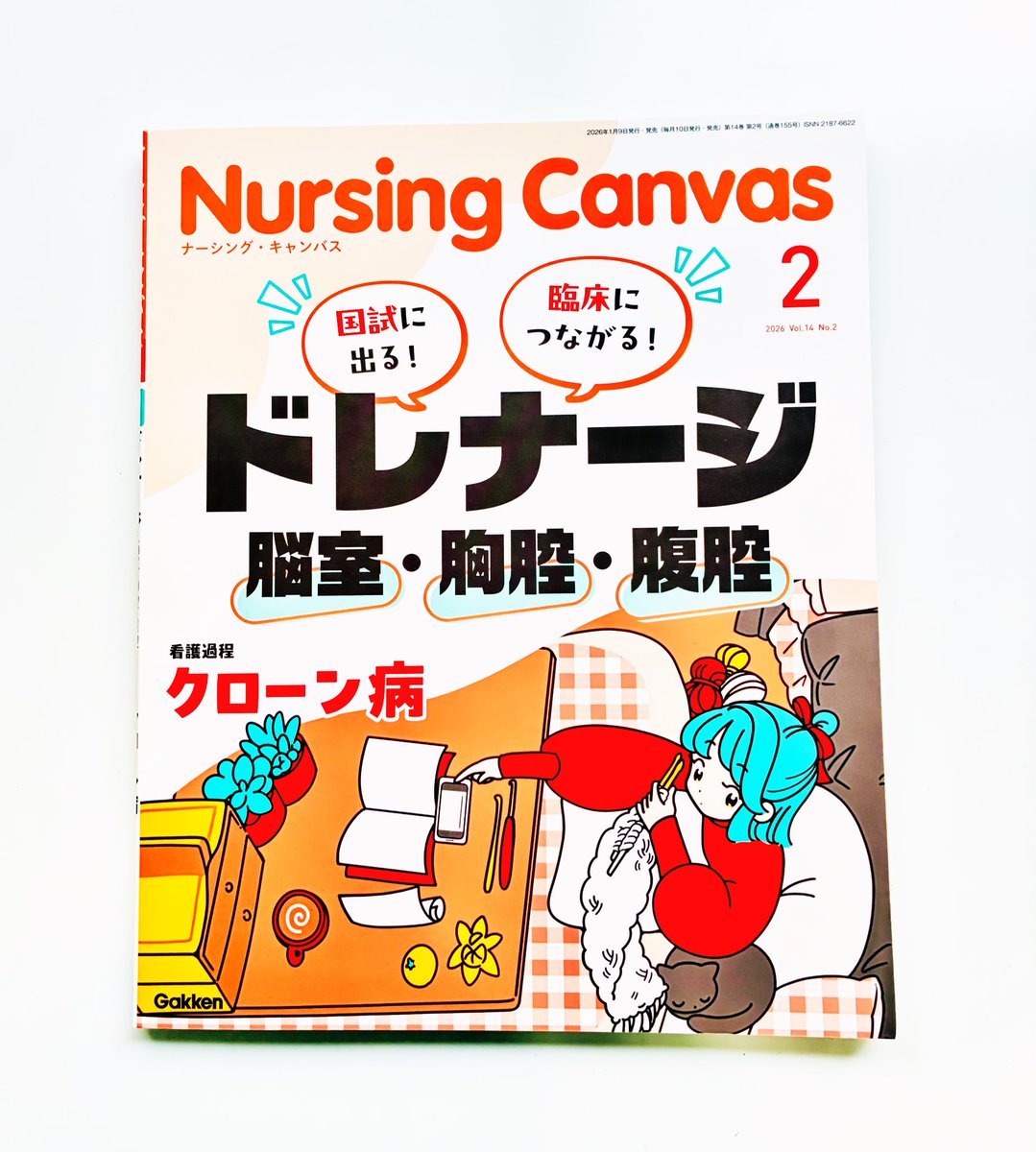 Work】 毎月10日発売 Nursing Canvas2月号の表紙を描かせていただいて