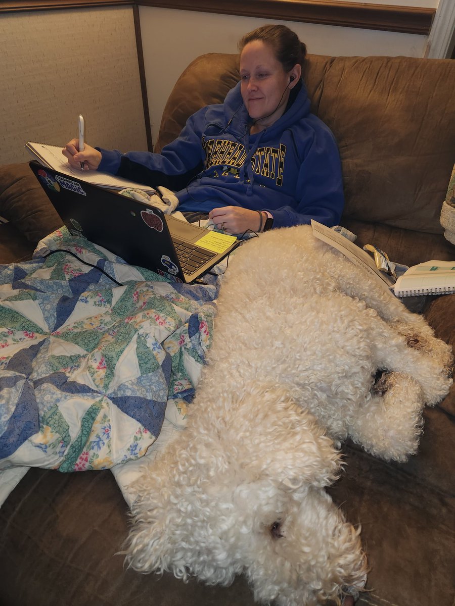 MrsCharlesECHS's tweet photo. #KEDCEdTechUnleashed with my fluffy collaborator on this rainy Saturday morning. @KEDCGrants @kedc_epic @DrJWEvansJr @KyWriteRight https://t.co/gNYDbGdOZI