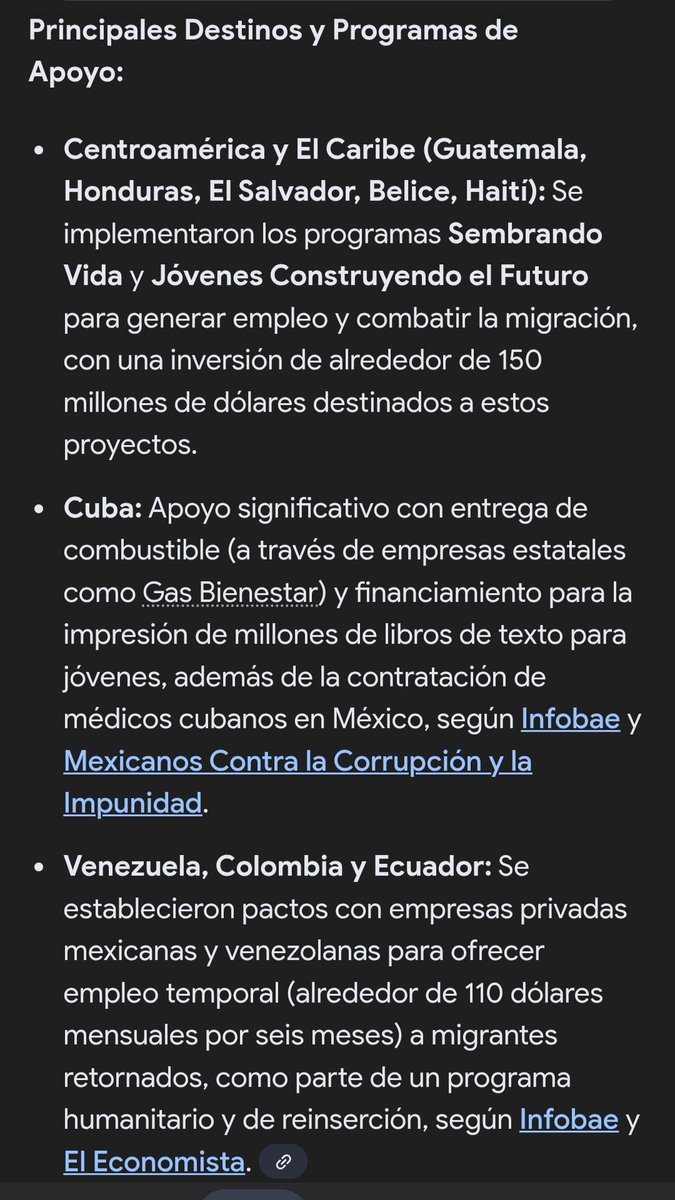 Brenn0505's tweet photo. Como joden con que AMLO o Claudia haya dado petróleo a Cuba, pero no dicen nada del dinero que le dió a Bukele para que les diera a Sembrando Vida.
Y no sólo a ellos, también ayudó a Honduras, Belice, Colombia, Haití, Venezuela. 
Y no fue secreto siempre lo dijo, porque tenemos los mejores gobiernos más humanitarios, que en décadas no habíamos tenido.
CUBA ha vivido del bloqueó mas terrible que ni gas tienen para lo básico. Pero los conservadores son muy miserables.