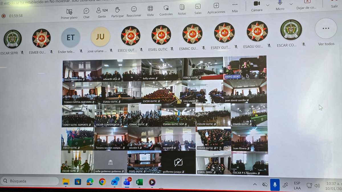 EducacionPonal's tweet image. Hoy, el señor coronel Mauricio Andrés Carrillo Álvarez, Director de Educación (E), lideró de forma virtual una relación general nacional con sedes Multicampus, con la participación de 3.482 profesionales y estudiantes. #diepo #FormaciónPolicial #Dignidad