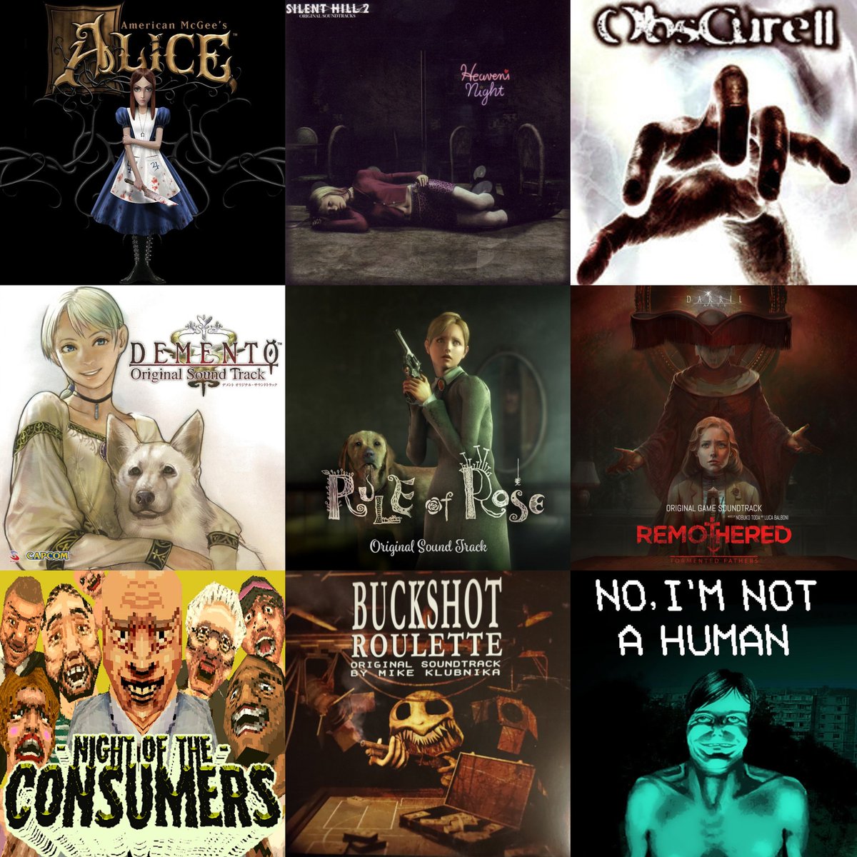 Some favourite horror games OST 🌹