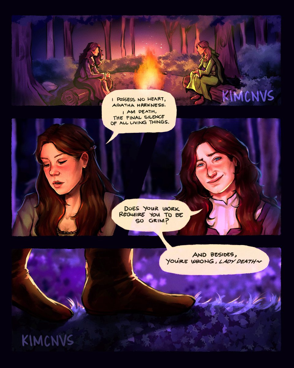 kimcnvs's tweet image. And so Agatha Harkness gave Death her black heart, and Death took it without question.

#AgatharioCanonWeek26 | Day 1 
@AgathaRioWeek26