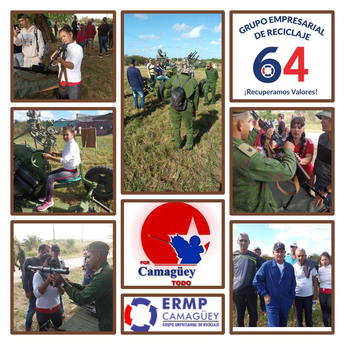 Participan trabajadores de la <a href="/ERMPCamaguey/">ERMP Camagüey</a>, en la preparación militar en el Polígono Provincial en #Camagüey. Se realizó acción de capacitación referente al manejo de diferentes armamentos, así como sus características para el combate. <a href="/JorgeLTamayoD/">Jorge Luis Tamayo</a> <a href="/Alexand12473886/">Alexander Aguilar González</a>