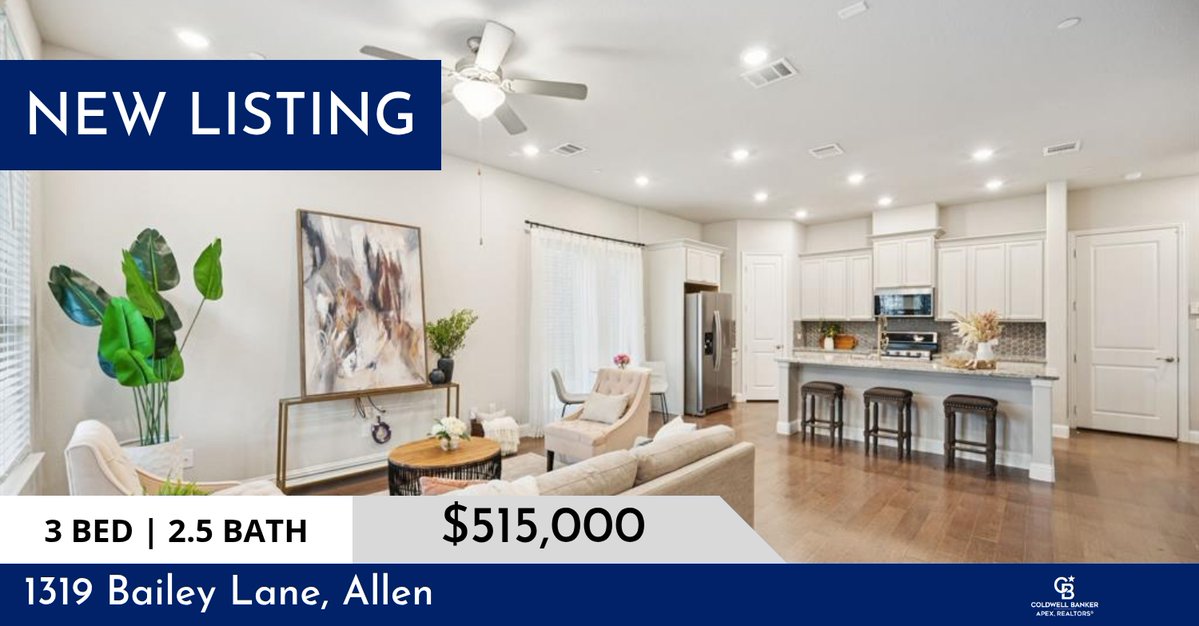 AmyClements5's tweet image. 📍 New Listing 📍 Take a look at this fantastic new property that just hit the market located at 1319 Bailey Lane in Allen. Reach out here or at (214) 763-0571 for more information!

Listed by Lauren Miller

Amy Clements
Coldwell B... aclements.cbapex.com/showcase/1319-…