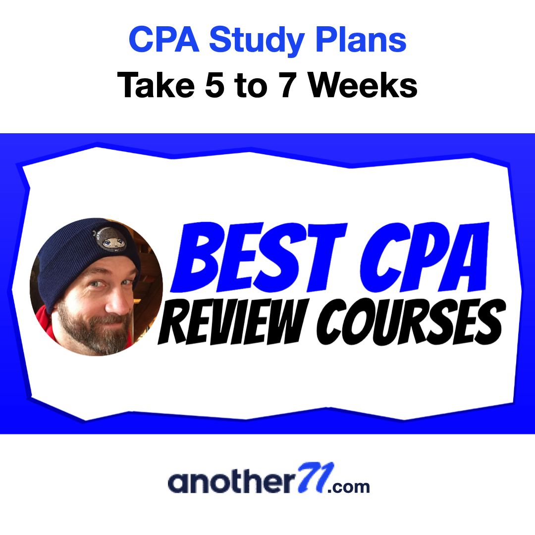 Legit CPA Study Plans Take 5 to 7 Weeks

You should plan to study 20 hours per week and 7 weeks per CPA Exam section.

If you fail twice (the average) the CPA Exam will take around a year to finish.

Best CPA Review Courses | 27 Things To Know ➤ cpaexam.me/3YAvNeJ

#CPAExam