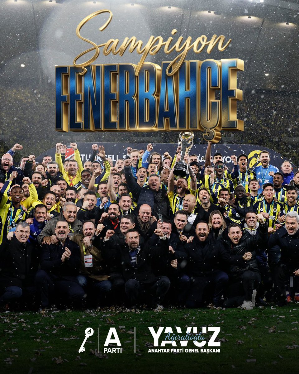 2025 Turkcell Süper Kupa finalinde Galatasaray karşısında galibiyet elde ederek şampiyonluğa uzanan Fenerbahçe Spor Kulübü’nü tebrik ederim.