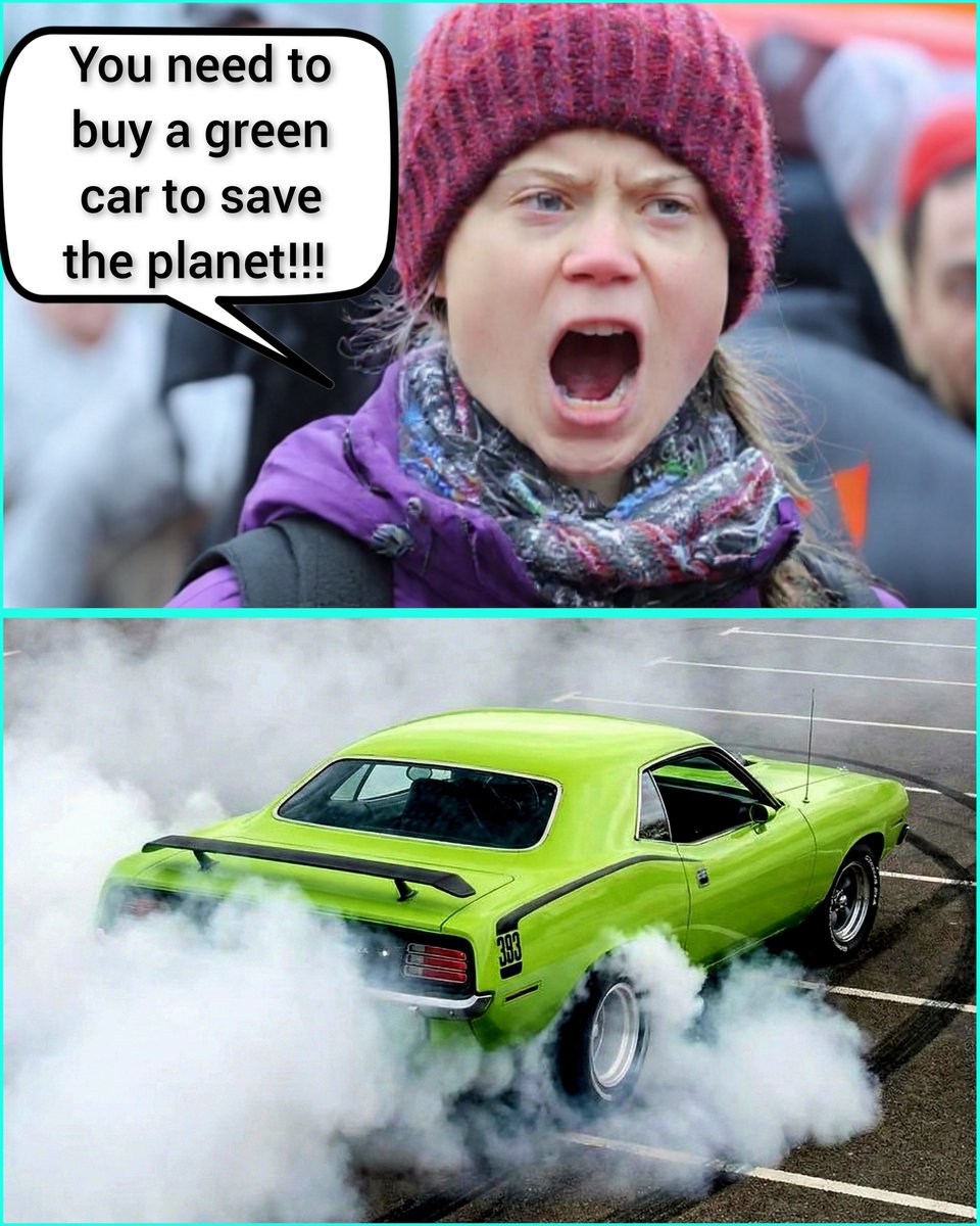 This car’s so green it makes Greta flinch. 😂😂😂😂😂