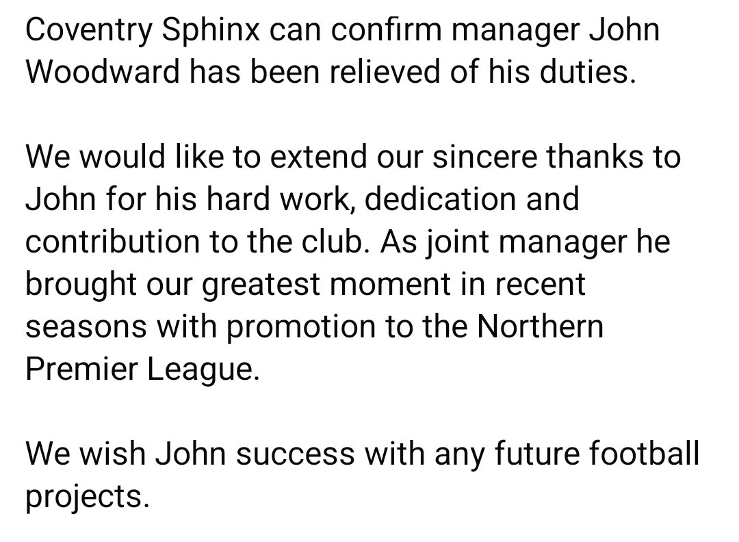 Coventry Sphinx FC tweet media
