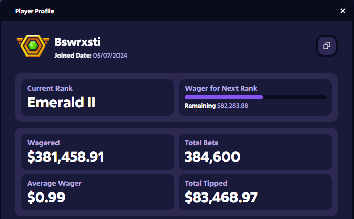 The amount tipped out last year to the community/family under the code. Not including depos straight to accounts. Being we had 2600 tickets in DC, we have about $110,000 this past year. Code Bswrxsti on Roobet, you want rewards well we have them! 
roobet.com/?ref=bswrxsti