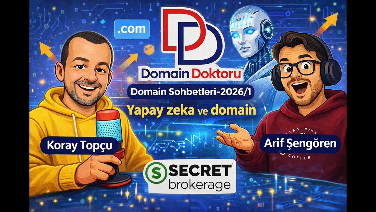 Yapay zeka ve domain, 2025'te neler oldu? / Domain sohbetleri-2026/1
w/ <a href="/itsnotmytempo/">Arif Sengoren</a> <a href="/koraytopcu/">Koray Topçu</a> 
#domain 
youtu.be/NmwST9R8iao